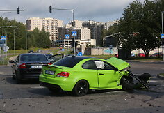 „BMW“ ir „Volvo“ avarija Vilniuje S.Nėries gatvėje