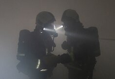 Vilniuje, buvusios įmonės &bdquo;Audėjas&ldquo; teritorijoje, vyko kontrolinės taktinės ugniagesių gelbėtojų pratybos. 
