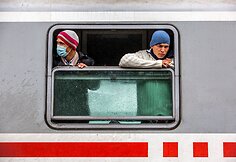 Migrantų portretai Tovarniko (Kroatija) geležinkelio stotyje