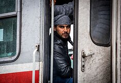 Migrantai Tovarniko (Kroatija) geležinkelio stotyje