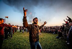 Idomeni pabėgėlių stovykloje &scaron;venčiamas Nauruzas - persų naujieji metai