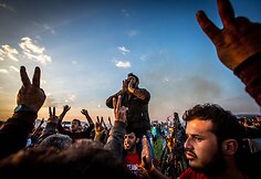Idomeni pabėgėlių stovykloje &scaron;venčiamas Nauruzas - persų naujieji metai