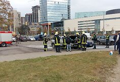 Vilniuje užsidegė &bdquo;Hyunday&ldquo; automobilis