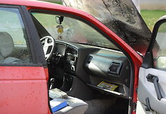 Palangoje Sodų gatvėje sudegė automobilis