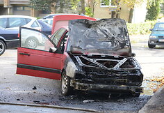 Palangoje Sodų gatvėje sudegė automobilis