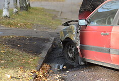 Palangoje Sodų gatvėje sudegė automobilis