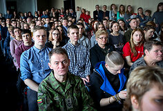 Dovydo Pancerovo knygos &bdquo;Kiborgų žemė&ldquo; pristatymas Vilniaus knygų mugėje