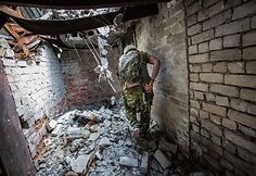 Ukrainiečių kari&scaron;kių prie&scaron;akinė pozicija "Butovka"  &scaron;alia Donecko