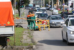 Duobė Verkių &ndash; Kareivių gatvių sankryžoje