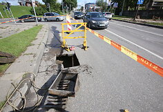 Duobė Verkių &ndash; Kareivių gatvių sankryžoje
