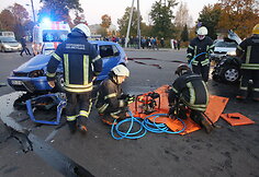 Avarija Pergalės ir Pramonės gatvių sankryžoje