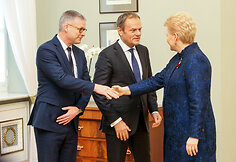Prezidentė Dalia Grybauskaitė susitika su Europos Vadovų Tarybos Pirmininku Donaldu Tusku