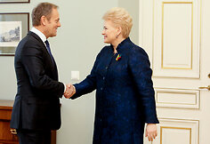 Prezidentė Dalia Grybauskaitė susitika su Europos Vadovų Tarybos Pirmininku Donaldu Tusku