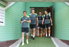 Lietuvos futbolo rinktinės treniruotė