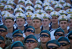 Kijeve vyksta Ukrainos Nepriklausomybės dienos proga surengtas karinis paradas