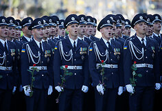 Kijeve vyksta Ukrainos Nepriklausomybės dienos proga surengtas karinis paradas