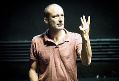 Spektaklio &bdquo;Durys&ldquo; repeticija. Jo Stromgren