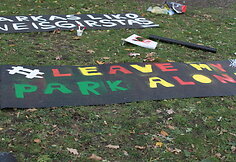 Plakatai Reformatų skvere