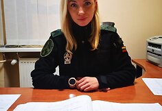 VSAT Pagėgių pasienio rinktinės Šiaulių pasienio užkardos jaunesnioji specialistė Loreta Jurevičiūtė - Šamonskė