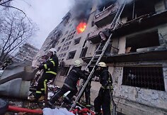 Kyjive ap&scaron;audytas daugiabutis