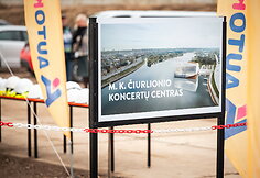 M. K. Čiurlionio koncertų centro statybvietėje įkasta simbolinė kapsulė