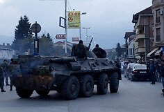 Kumanovo miestas po pasibaigusios operacijos prie&scaron; numanomą ginkluotą albanų grupuotę