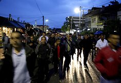 Kumanovo miestas po pasibaigusios operacijos prie&scaron; numanomą ginkluotą albanų grupuotę