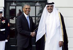 Barakas Obama su Kataro Emyru Šeichu Tameem bin Hamad Al Thani