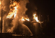 Kijevo apylinkėse degalų saugykloje po sprogimo kilusiame gaisre žuvo keli žmonės
