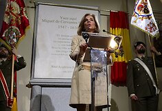 Rašytojo Miguelio de Cervanteso laidotuvės 400 metų po jo mirties