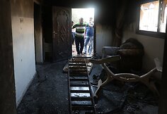 Izraeliečių naujakurių sukeltas gaisras Palestinoje