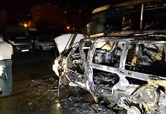 Sudegę automobiliai