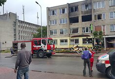 Gaisras Tauragės daugiabutyje
