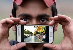Migrantas Haldunas i&scaron; Damasko rodo &scaron;io miesto nuotrauką