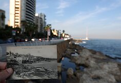 Beirutas dabar ir 1920 metų atvirutėje