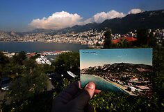1Beirutas dabar ir apie 1920 metus i&scaron;leistoje atvirutėje