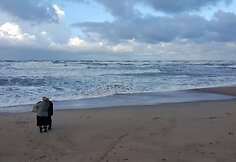 Pajūris vėjuotą lapkričio dieną