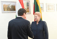 Prezidentė susitinka su Vengrijos prezidentu Janosu Aderiu