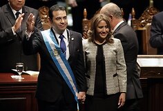 Gvatemalos prezidentu prisaikdintas Jimmy Moralesas