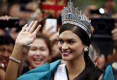 Manila pasitiko &bdquo;Miss visatos&ldquo; nugalėtoją &ndash; Pia Alonzo Wurtzbach