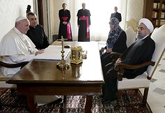 Popiežiaus ir Irano prezidento Hassano Rouhani susitikimas