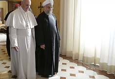 Popiežiaus ir Irano prezidento Hassano Rouhani susitikimas