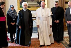 Popiežiaus ir Irano prezidento Hassano Rouhani susitikimas