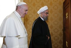 Popiežiaus ir Irano prezidento Hassano Rouhani susitikimas