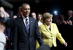 Barackas Obama ir Angela Merkel