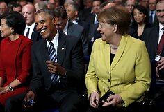 Barackas Obama ir Angela Merkel