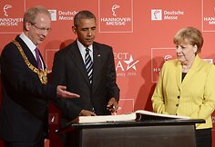 Barackas Obama ir Angela Merkel