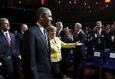 Barackas Obama ir Angela Merkel