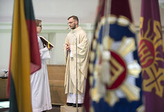 Karių išlydėtuvių ceremonija Šv. Ignoto bažnyčioje