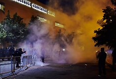 Donaldo Trumpo rinkimų kampanijos renginio metu vykę protestai